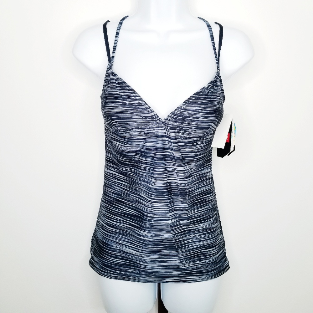 TYR Arvada Brooke Black UPF 50+ Swim Tank Top